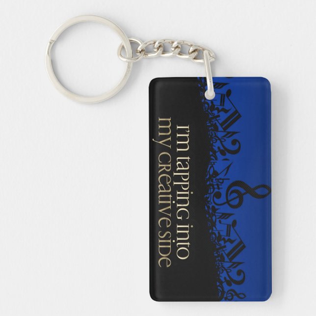 "My creative side" Motivation Affirmation Key Ring (Front)