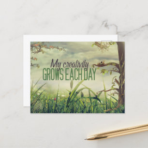 "My creativity grows" Motivation Affirmation Postcard