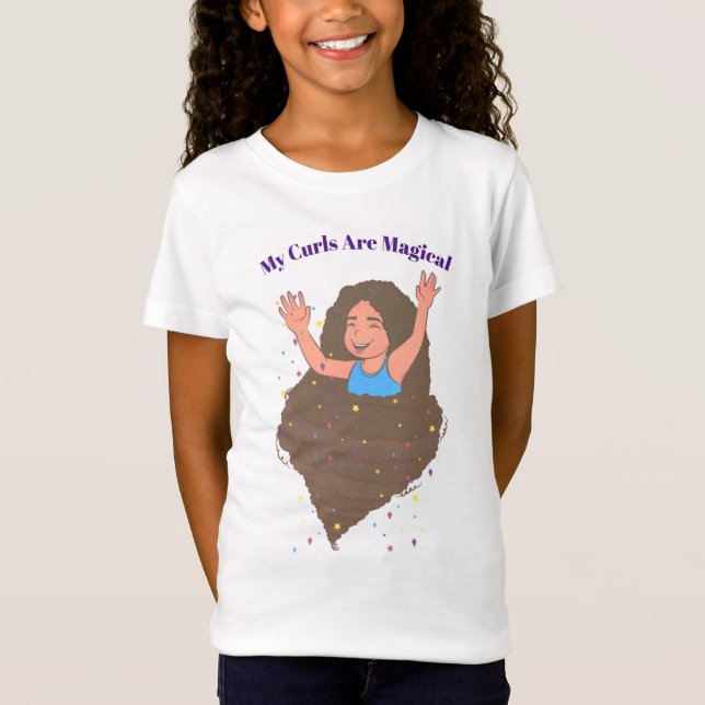 My Curls Are Magical Kids T-Shirt (Front)