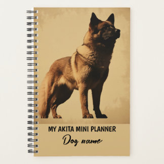 My Custom Dog Name Akita Portrait Planner