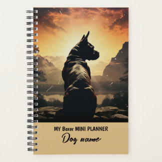 My Custom Dog Name Boxer Breed Portrait Planner