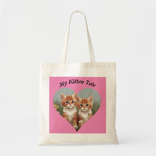 My Cute Kitten Tote Customise Name (Front)