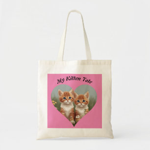 My Cute Kitten Tote Customise Name Bag