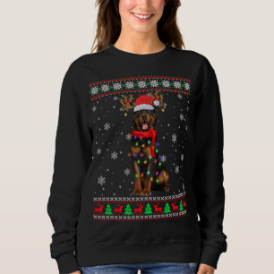 My Cute Ugly Christmas Pajama Rottweiler Dog Sweatshirt