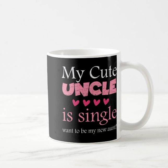 My Cute Uncle Is Single, Want To Be My New Aunt Fu Coffee Mug (Right)