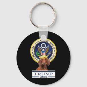 My Dachshund For Trump Key Ring
