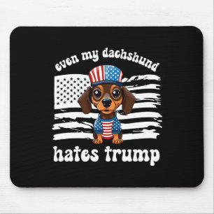 My Dachshund Hates Trump Dogs Kamala Harris Vote  Mouse Pad