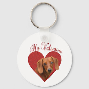 My Dachshund Valentine Key Ring