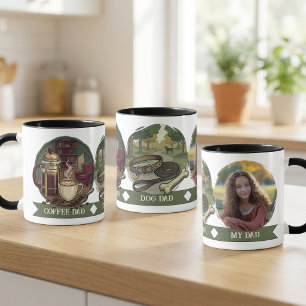My Dad Coffee and Dog Lover Father's Day Photo Mug