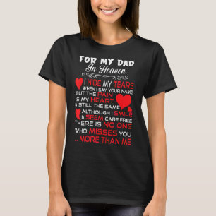 My Dad In Memories Poem Daughter Son Lost Father T-Shirt