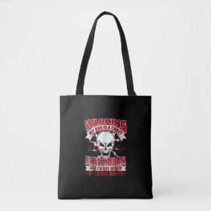 My Dad Is A Crazy Electrician T , Electrician Gift Tote Bag