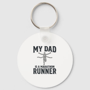 My Dad Is a Marathon Runner Vintage Shirt Design_1 Key Ring