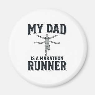 My Dad Is a Marathon Runner Vintage Shirt Design_1 Magnet