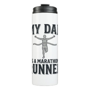 My Dad Is a Marathon Runner Vintage Shirt Design_1 Thermal Tumbler