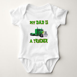 My Dad Is A Trucker Baby Bodysuit