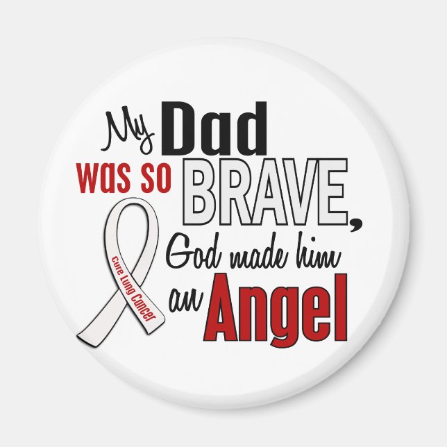My Dad Is An Angel Lung Cancer Magnet (Front)