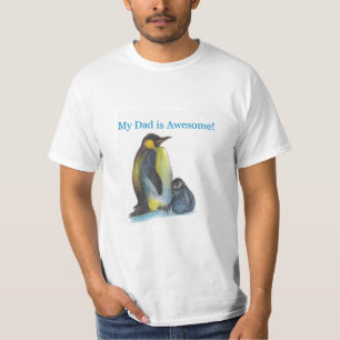 My dad is awesome penguins White T-Shirt