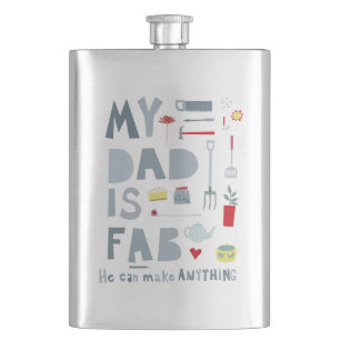 My Dad is Fab Hip Flask