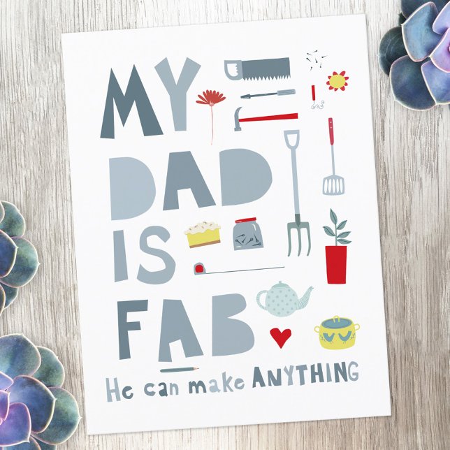 My Dad is Fab Postcard (Creator Uploaded)