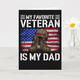My Dad Is My Favourite Veteran Military Father Gif Card