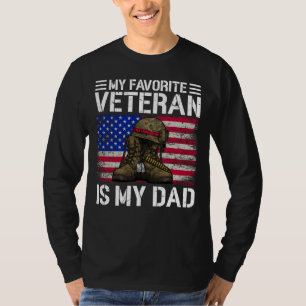 My Dad Is My Favourite Veteran Military Father Gif T-Shirt
