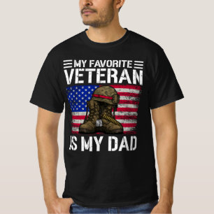 My Dad Is My Favourite Veteran Military Father Gif T-Shirt