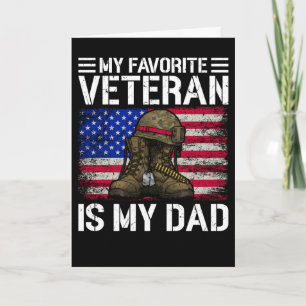 My Dad Is My Favourite Veteran Military Father Gif Thank You Card