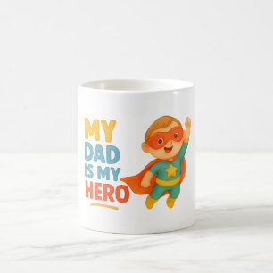 My Dad is My Hero – Cute Baby Superhero Design mug