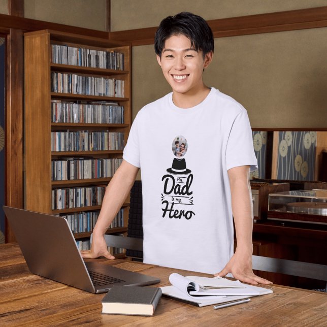 My Dad Is My Hero| Father's Day Special With Photo T-Shirt (Creator Uploaded)