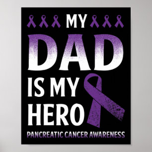 My Dad Is My Hero Pancreatic Cancer Poster