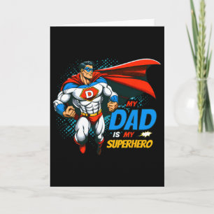 My Dad Is My Superhero Kids Cool Father&# s Day C Card