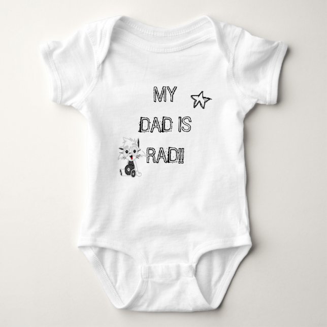 MY DAD IS RAD BABY BODYSUIT (Front)