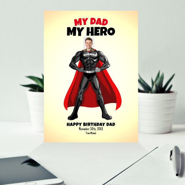 My Dad My Hero Funny Birthday Card (Creator Uploaded)