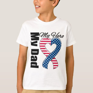 My Dad My Hero Patriotic USA Ribbon T-Shirt