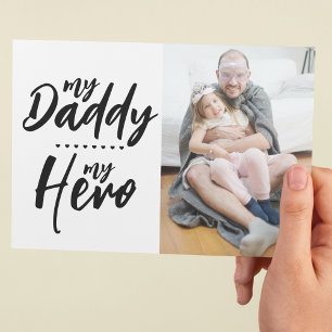 My Dad My Hero Photo Fathers day Holiday Card