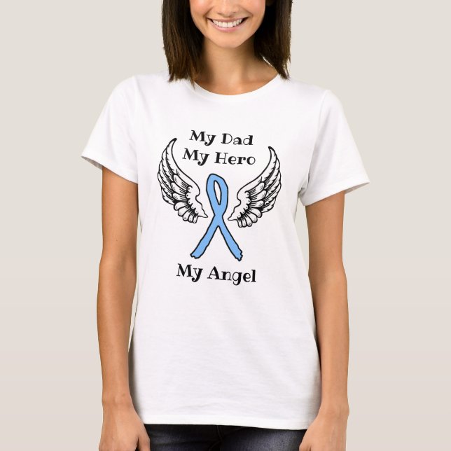 My Dad My Hero Prostate Cancer Awareness Ribbon T-Shirt (Front)