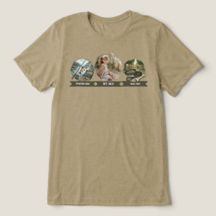 My Dad Photo Fishing Dad and Dog Dad Tri-Blend Shirt