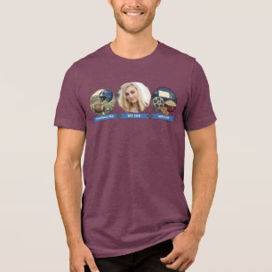 My Dad Photo Football Dad Movie Dad Tri-Blend Shirt