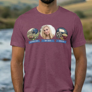 My Dad Photo Football Dad Movie Dad Tri-Blend Shirt
