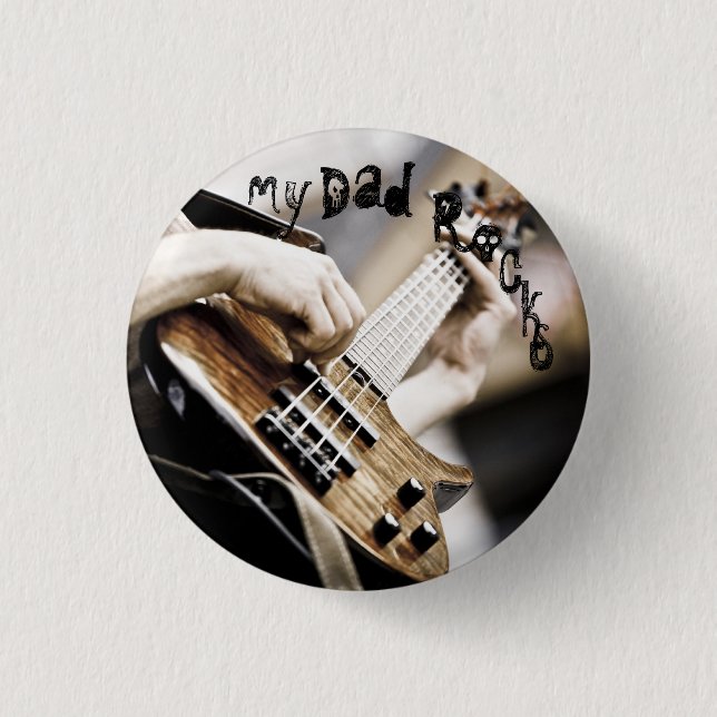 My Dad Rocks 3 Cm Round Badge (Front)