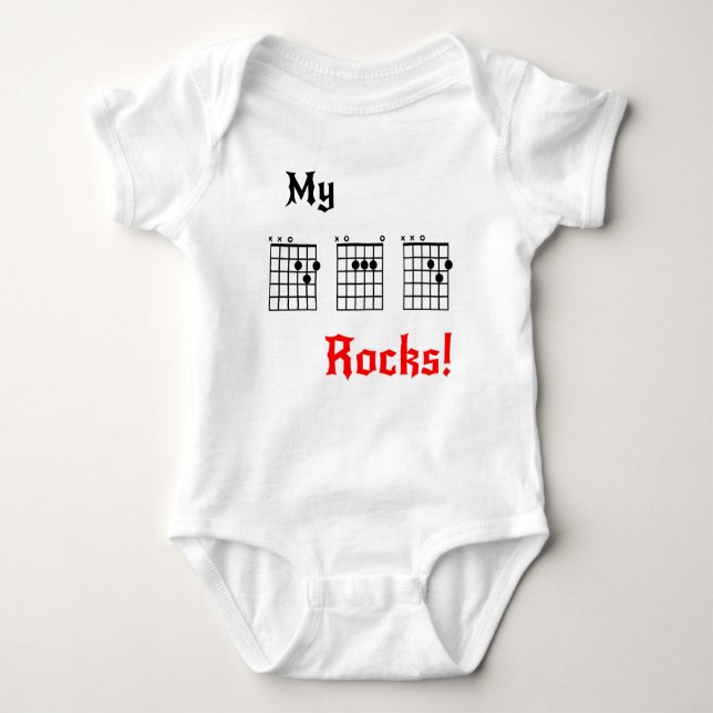 My DAD Rocks! Baby Bodysuit (Front)