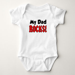 My Dad Rocks Baby Bodysuit