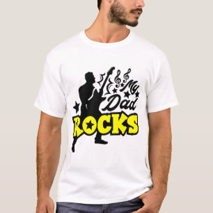 My Dad Rocks Guitar Musician Father's Day Gift T-Shirt