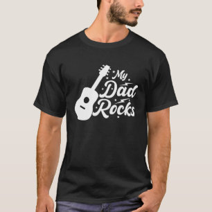 My Dad Rocks Vintage Guitar Daddy   Kids Fathers D T-Shirt