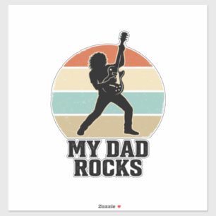 My Dad Rocks Vintage Guitar Sunset Shirt Design_1