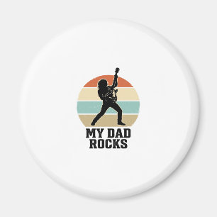 My Dad Rocks Vintage Guitar Sunset Shirt Design_1 Magnet