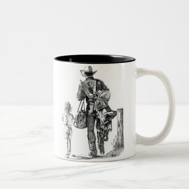 My Dad´s a Cowboy Two-Tone Coffee Mug (Right)