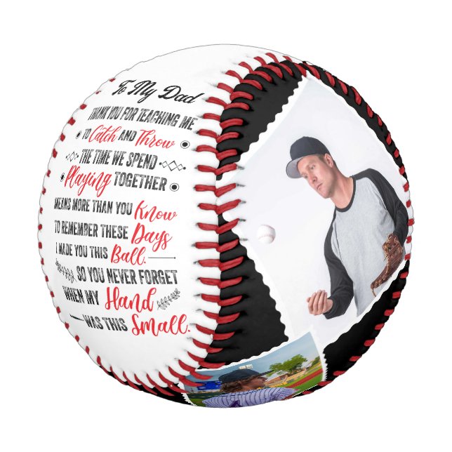 My Dad Thank You For Teaching Me Baseball 4 Photos (Angled)