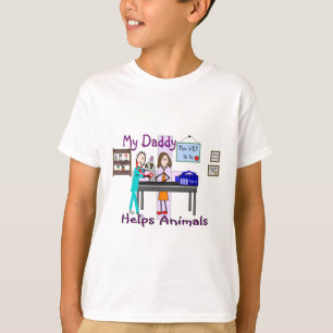 My Daddy Helps Animals--Veterinarian Kids Shirts