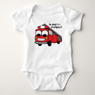 My daddy is a firefighter - baby bodysuit